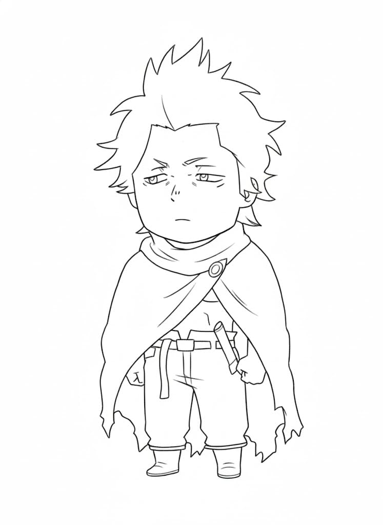 Coloriage Yami Sukehiro chibi