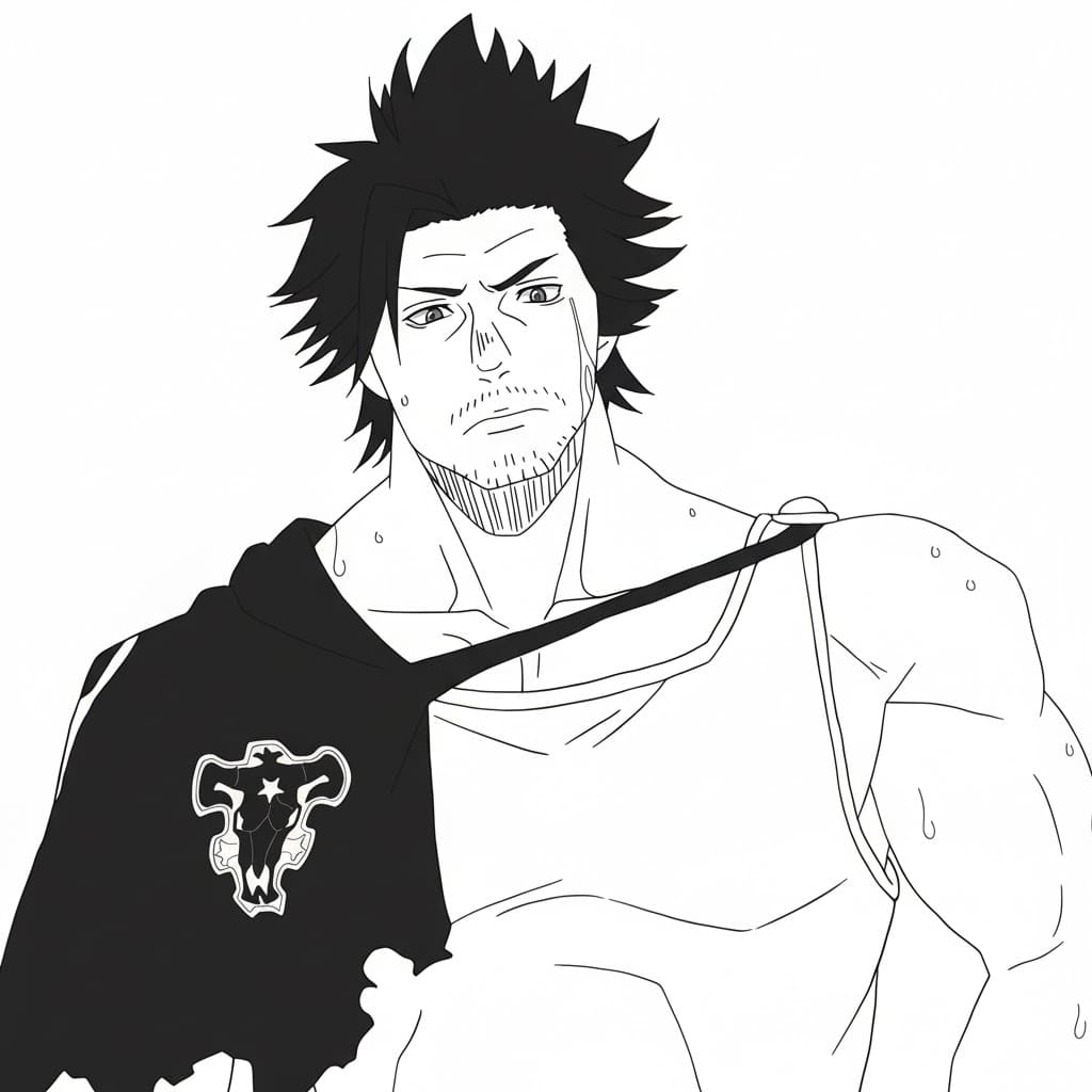 Coloriage Yami Sukehiro cool