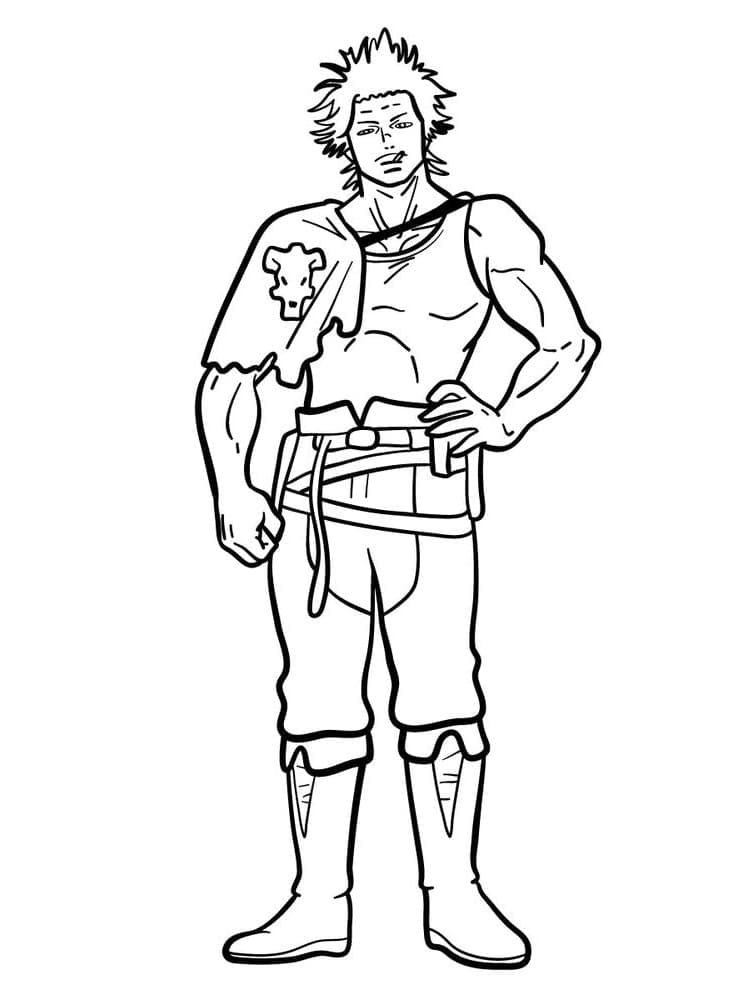 Coloriage Yami Sukehiro debout