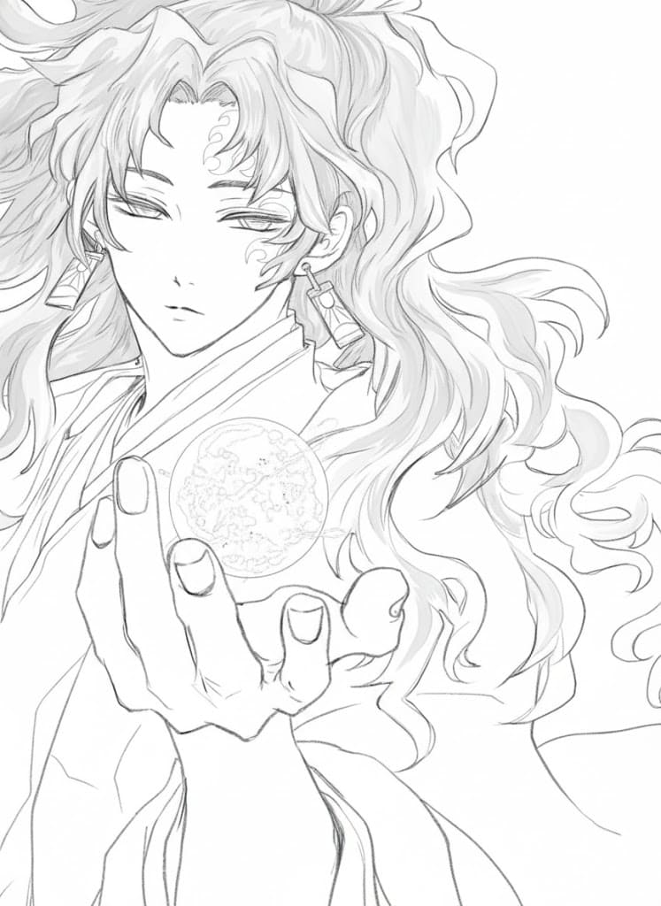 Coloriage Yoriichi de Anime Demon Slayer