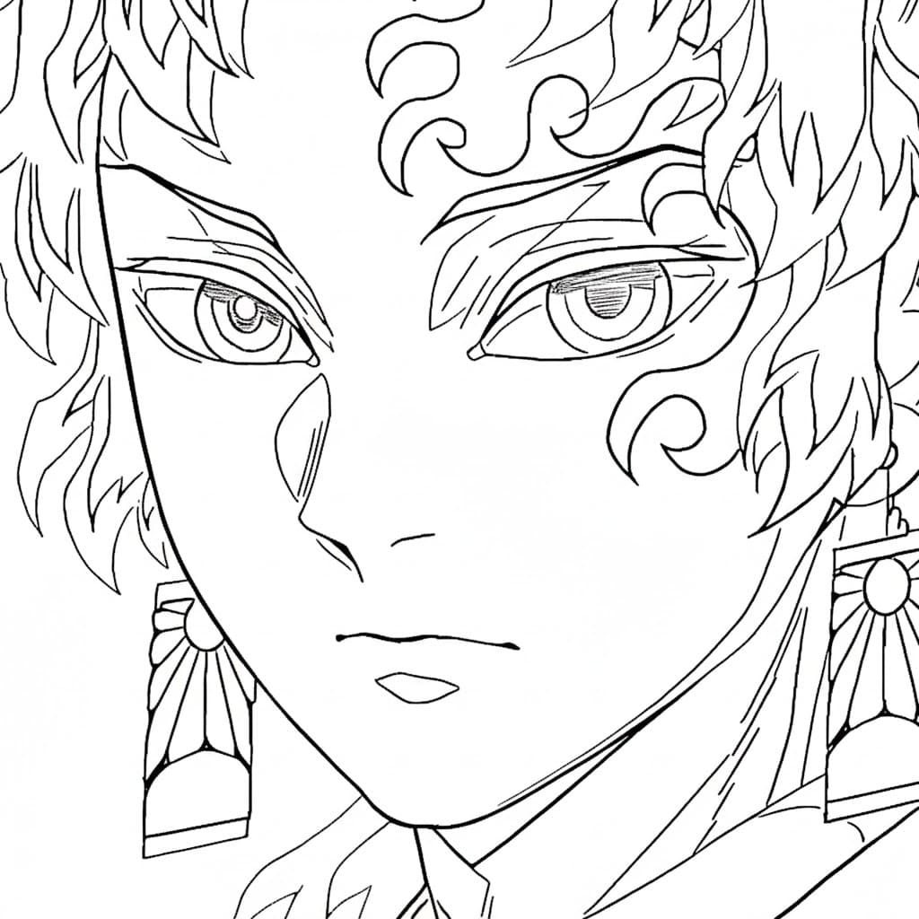 Coloriage Yoriichi Tsugikuni cool