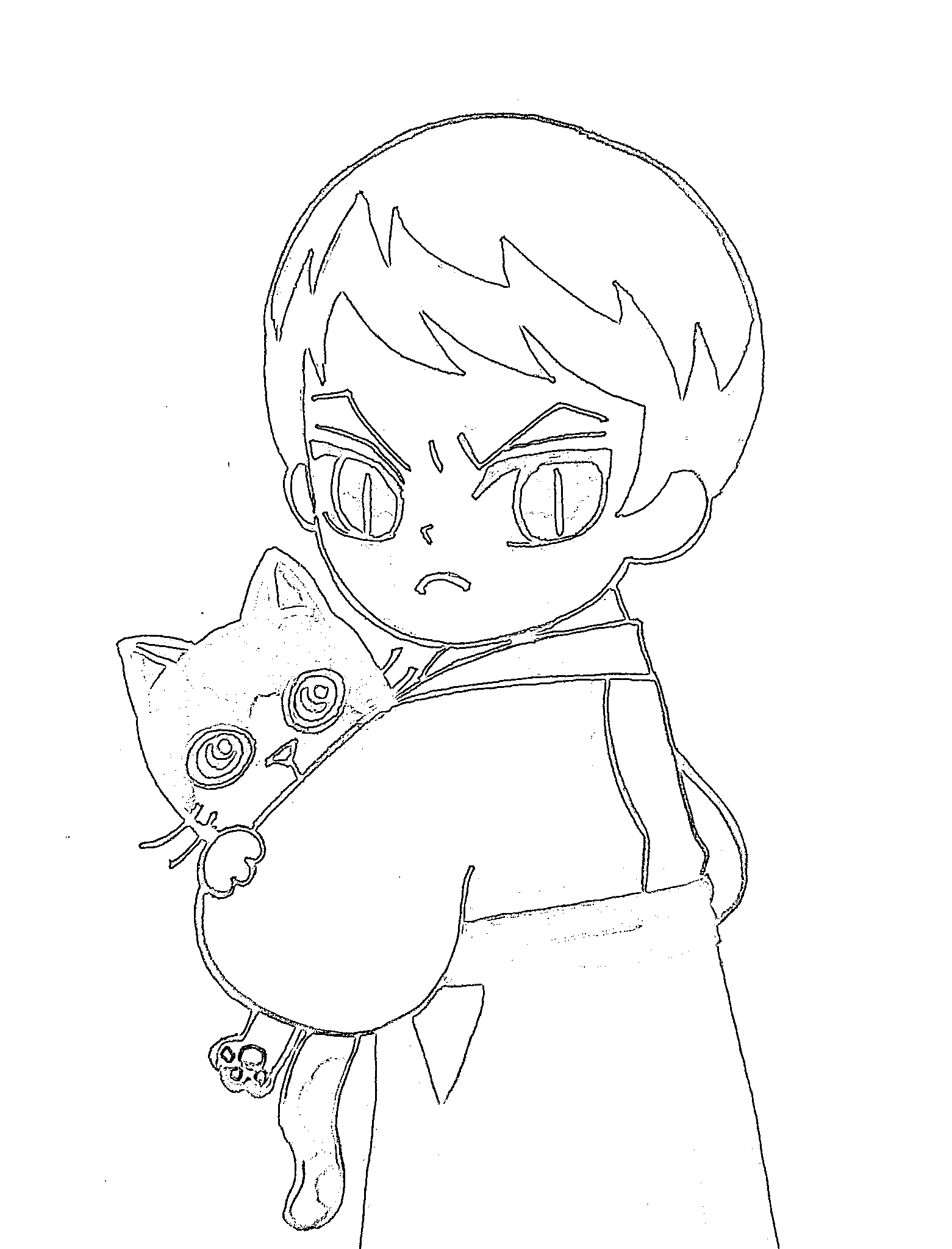 Coloriage Yushiro chibi
