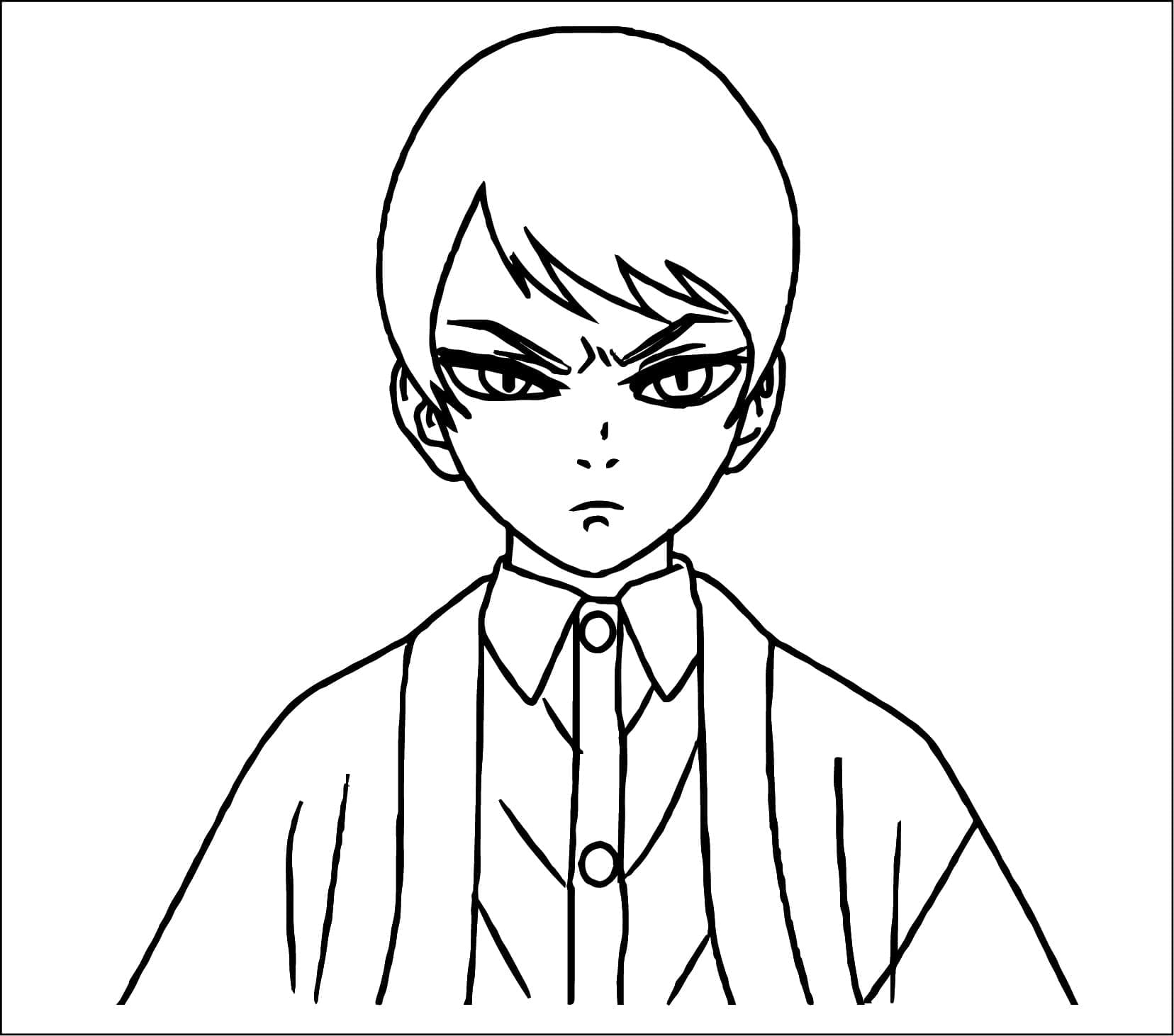 Coloriage Yushiro dans Demon Slayer