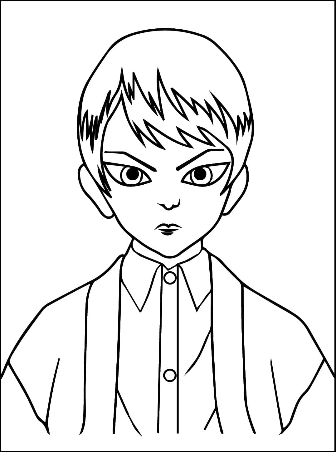 Coloriage Yushiro de Anime Demon Slayer