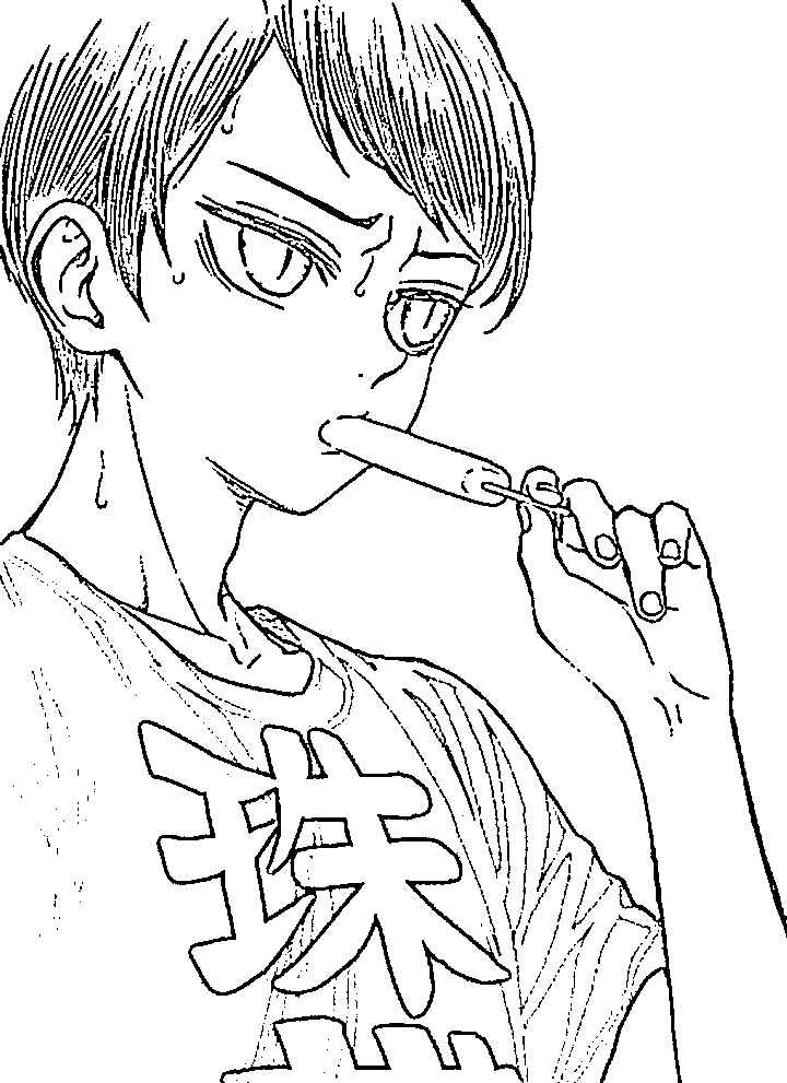 Coloriage Yushiro garçon