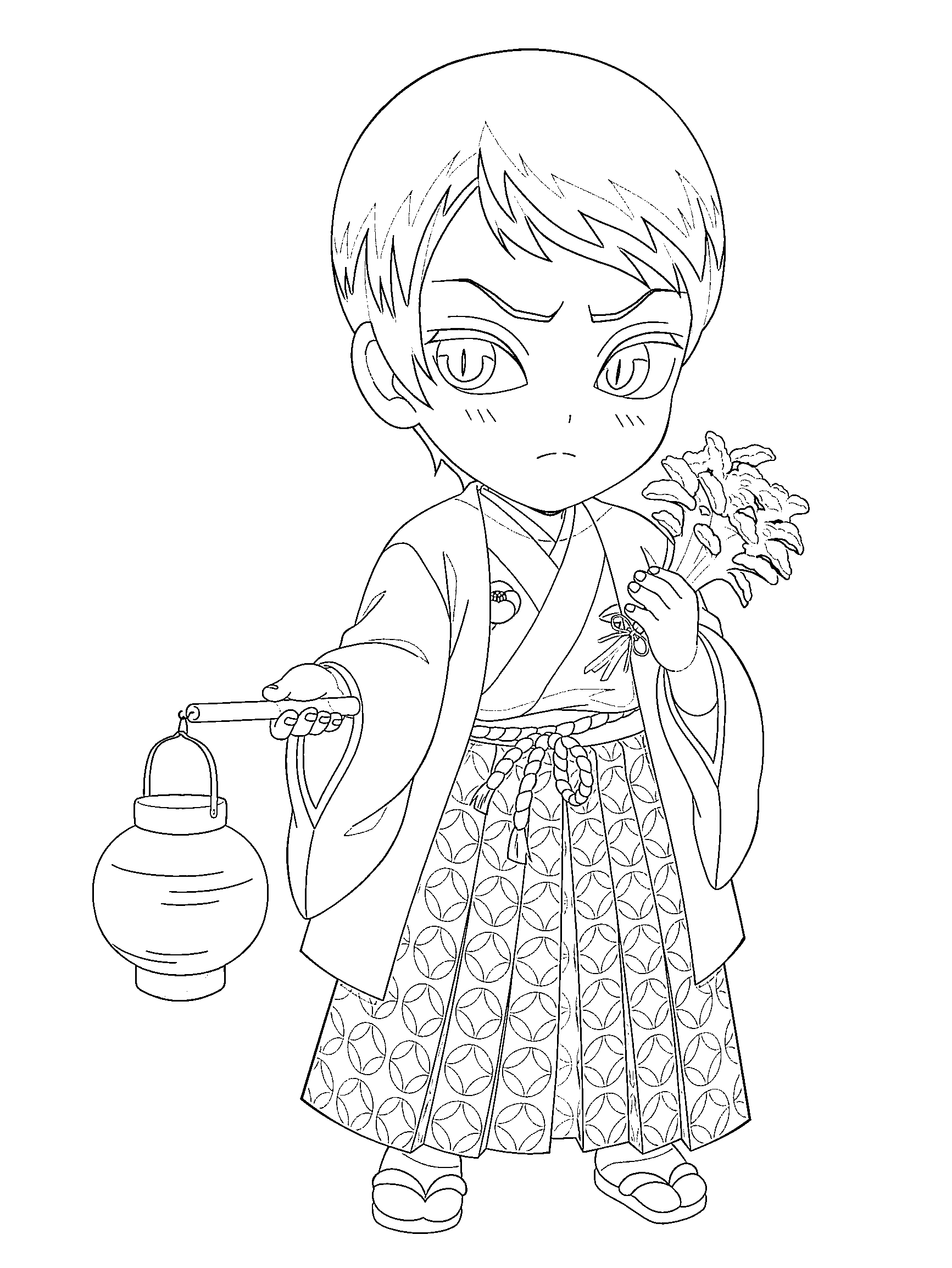 Coloriage Yushiro très mignon