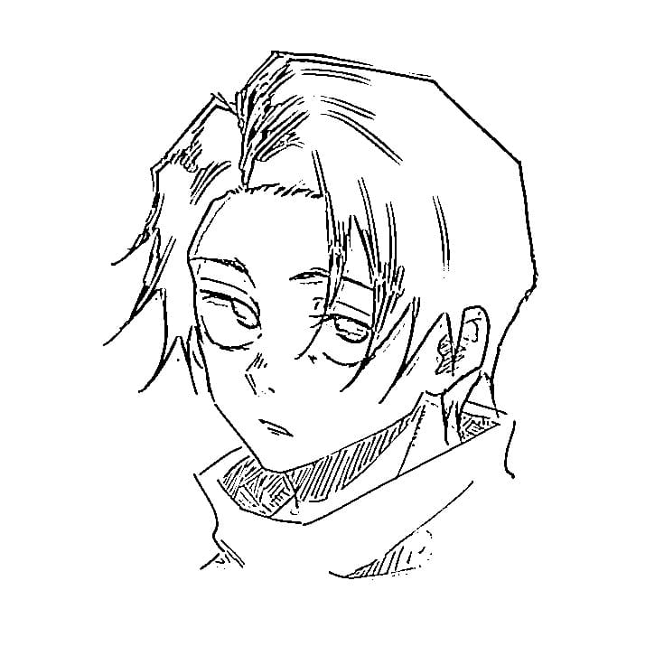 Coloriage Yuta Okkotsu affronter