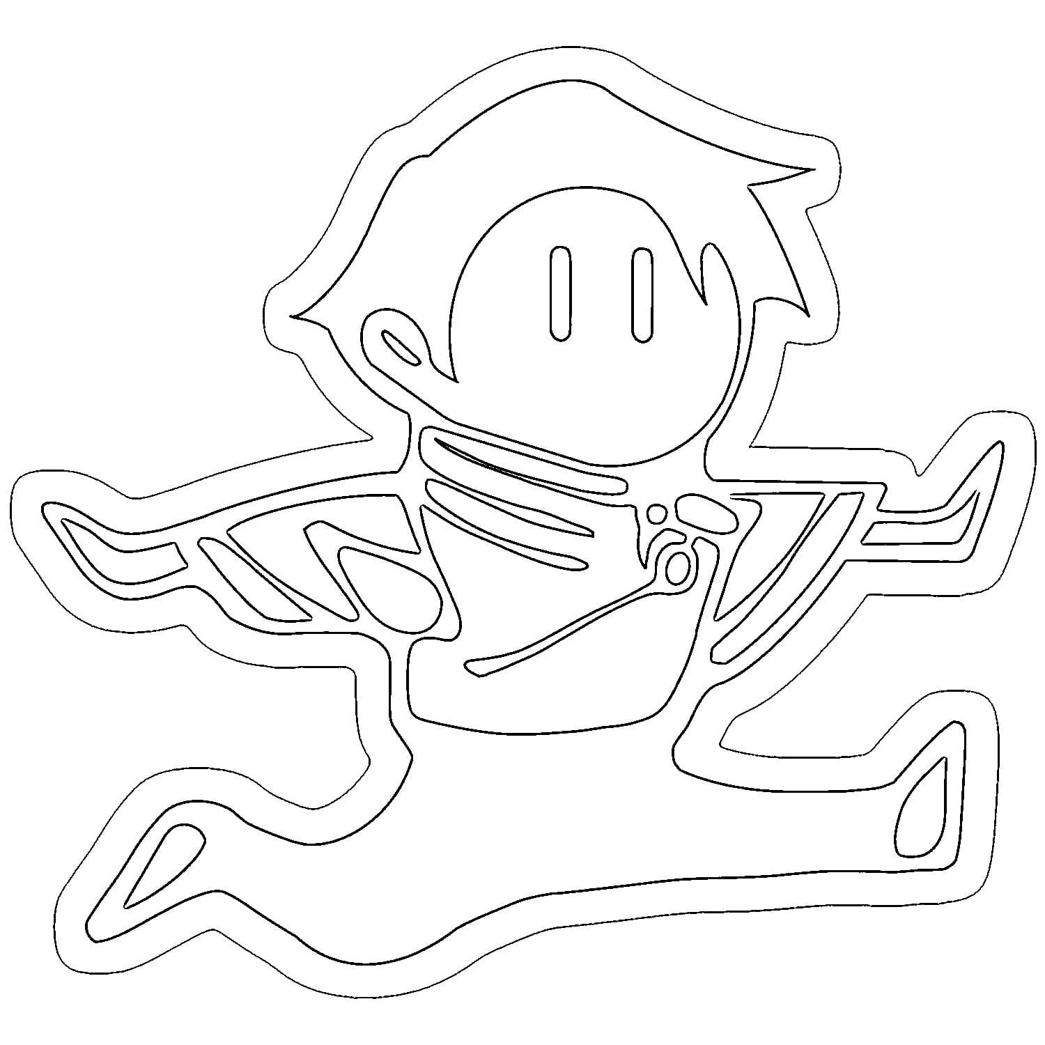 Coloriage Yuta Okkotsu autocollant