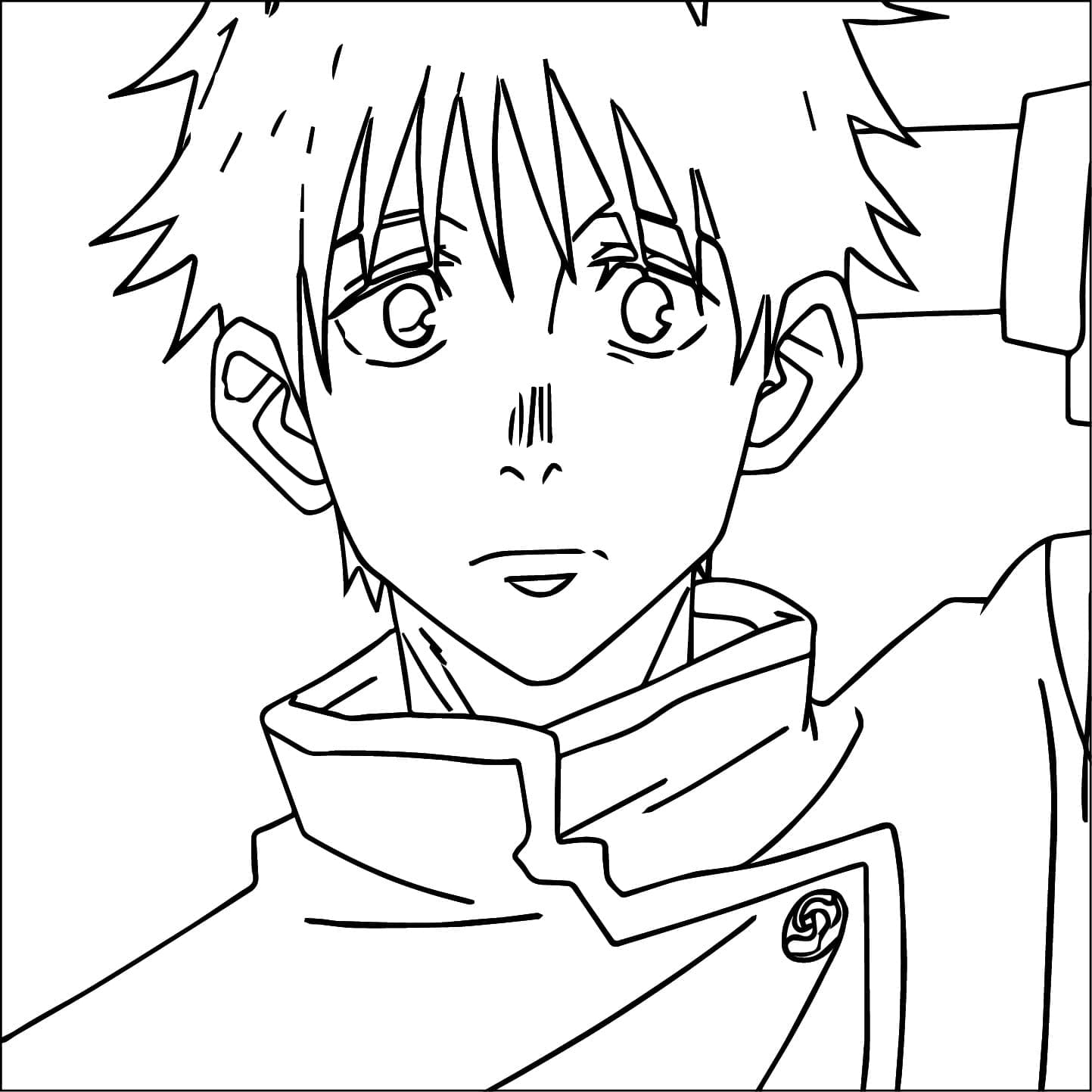 Coloriage Yuta Okkotsu dans Anime Jujutsu Kaisen