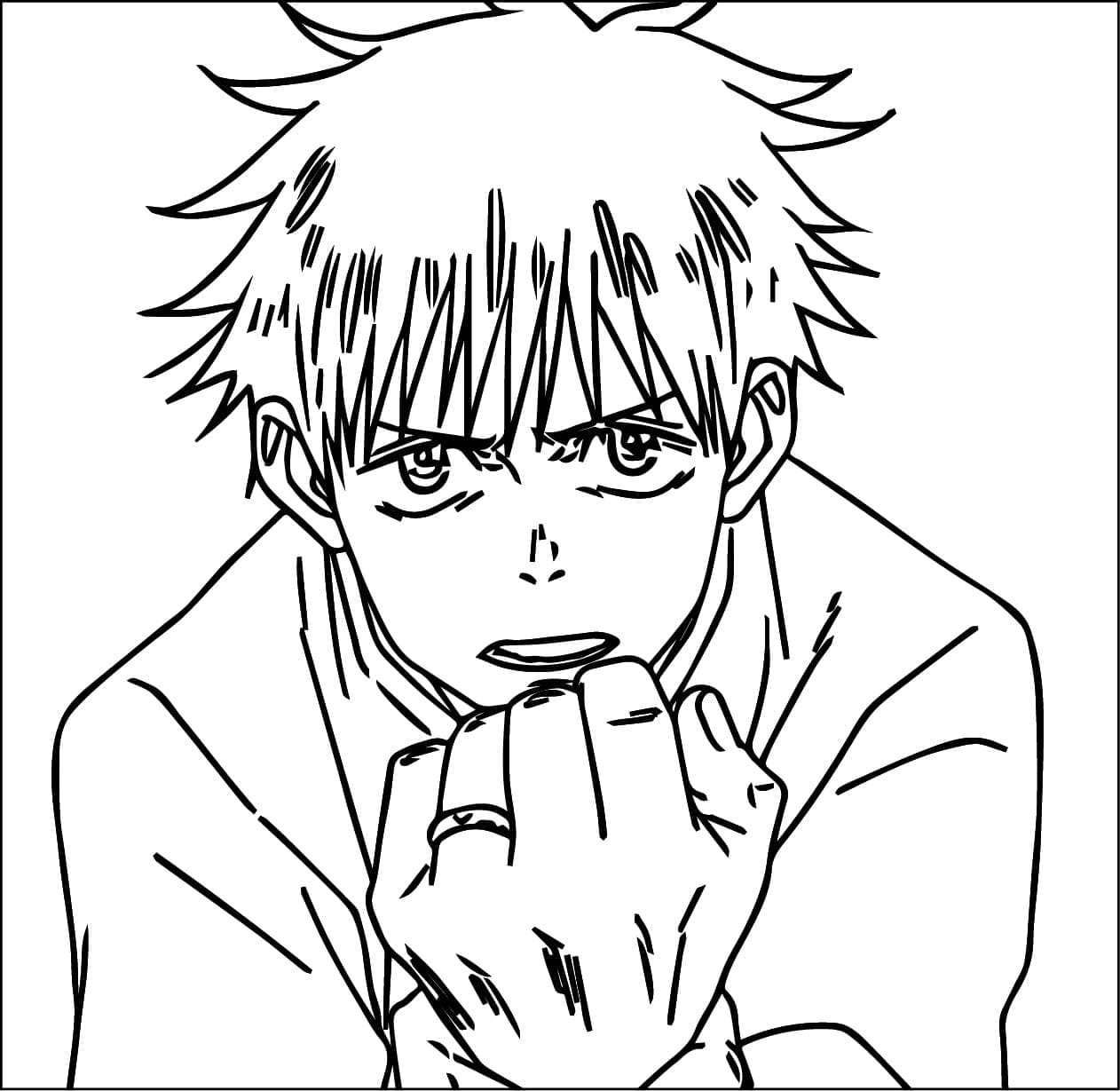 Coloriage Yuta Okkotsu dans Jujutsu Kaisen