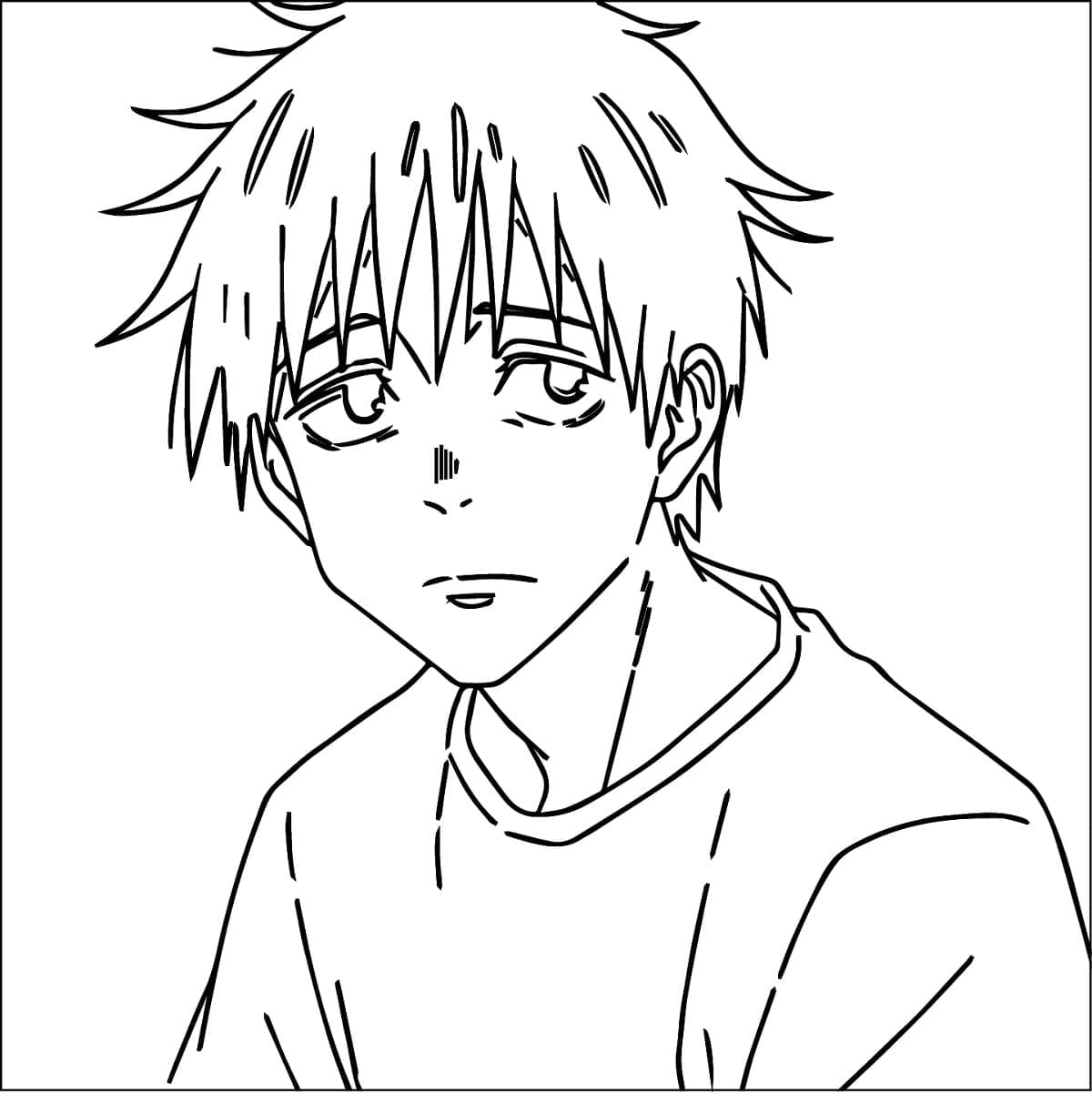 Coloriage Yuta Okkotsu de Anime Jujutsu Kaisen