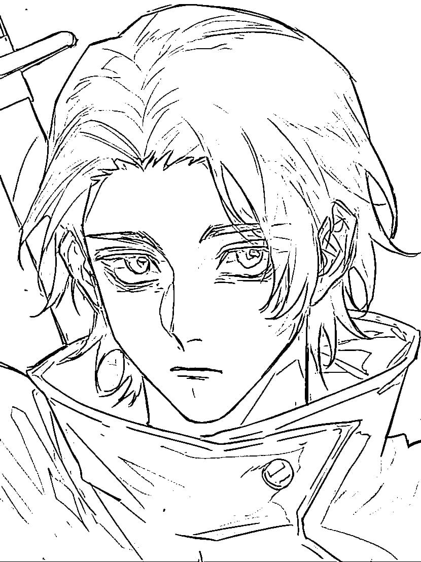 Coloriage Yuta Okkotsu jeune