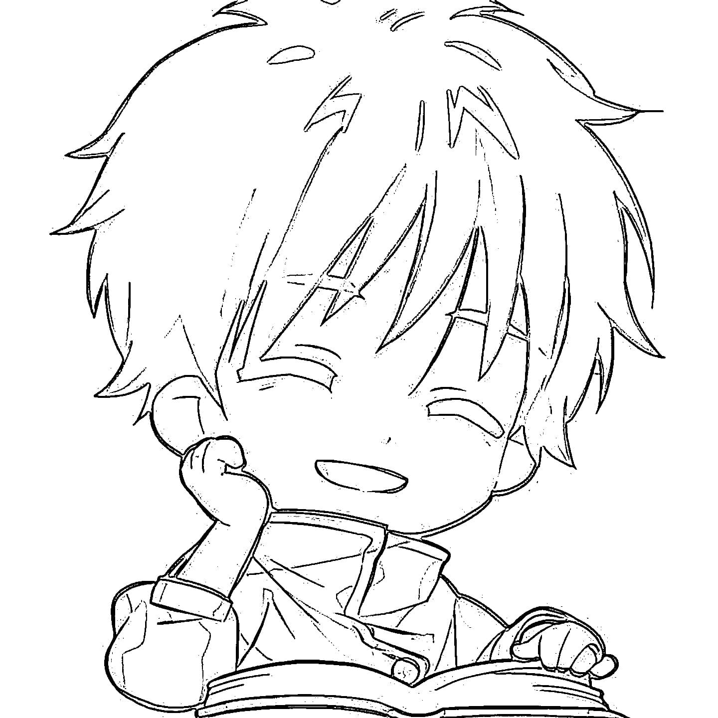 Coloriage Yuta Okkotsu très mignon