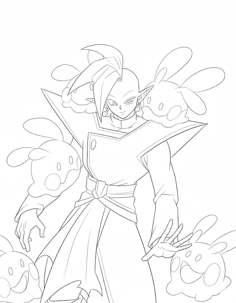 Coloriage Zamasu amical