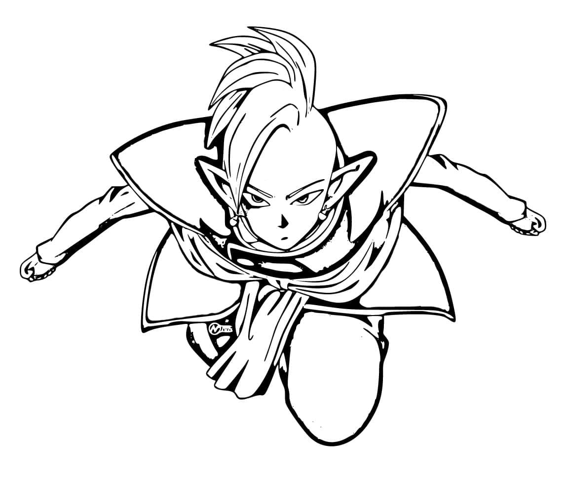Coloriage Zamasu dans Anime Dragon Ball Super