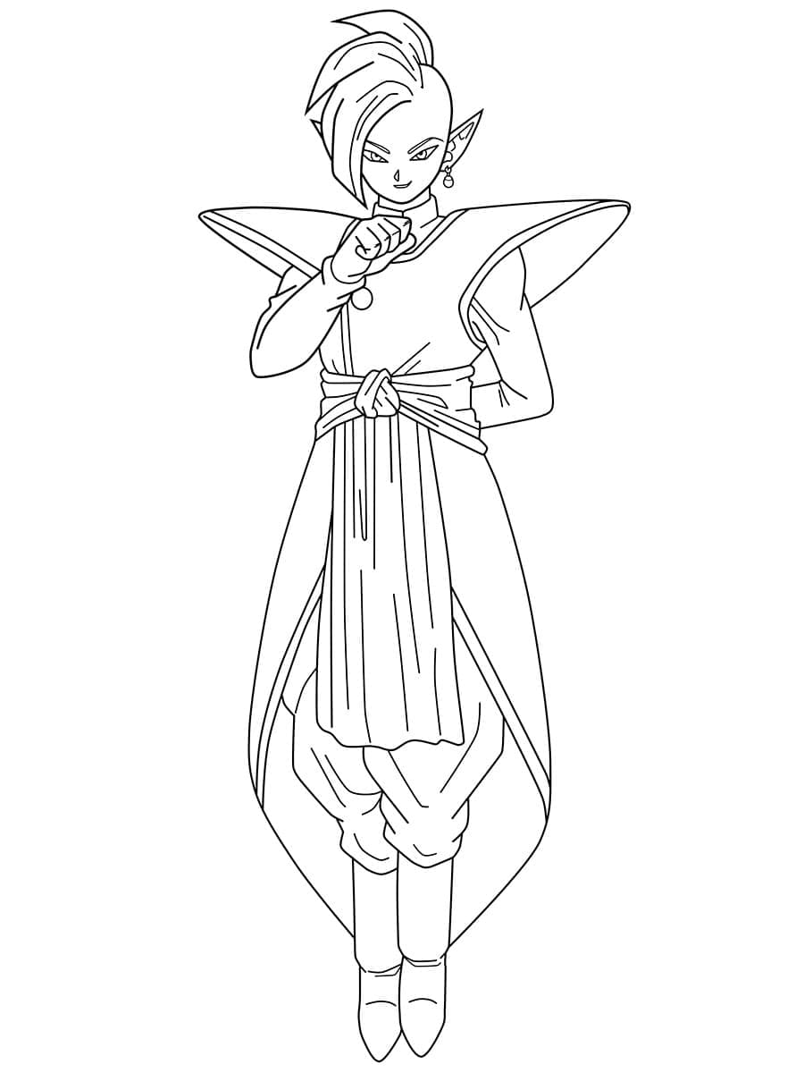 Coloriage Zamasu de Dragon Ball Super