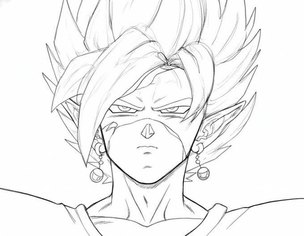 Coloriage Zamasu est tellement triste