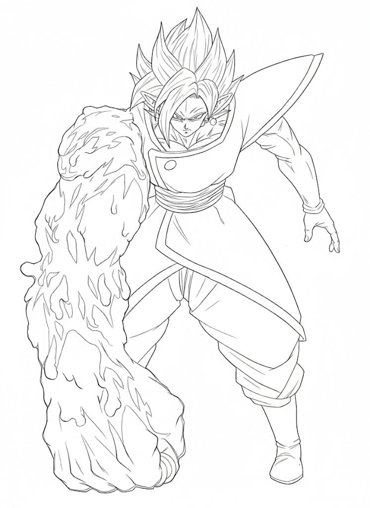 Coloriage Zamasu le diable