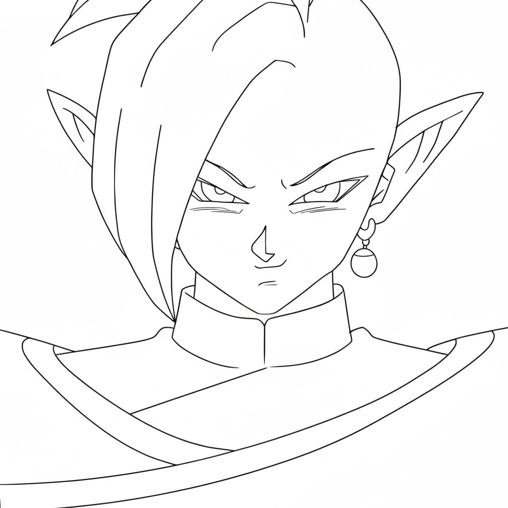 Coloriage Zamasu triste