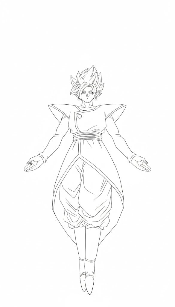 Coloriage Zamasu volant