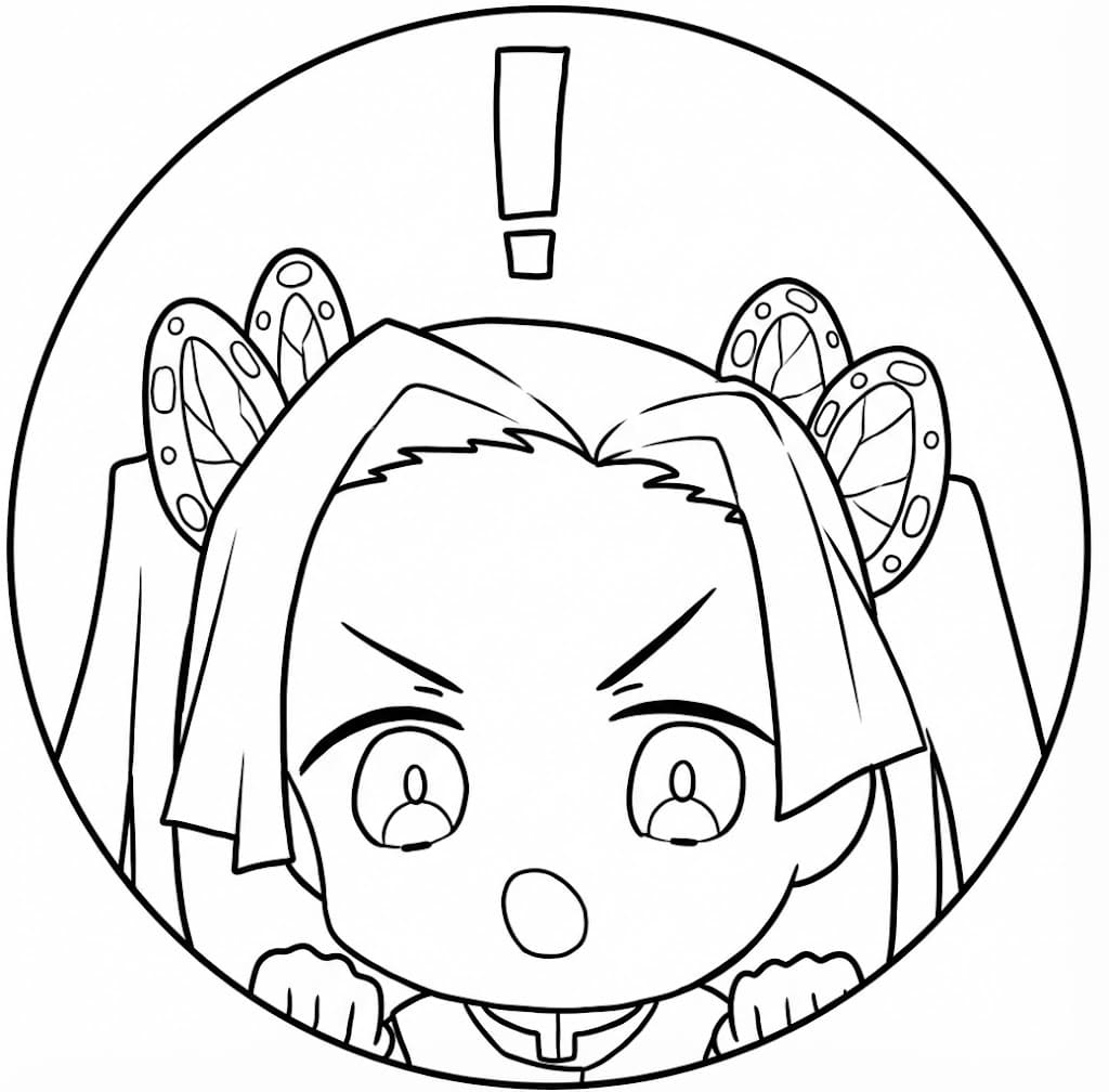 Coloriage Aoi a un visage mignon