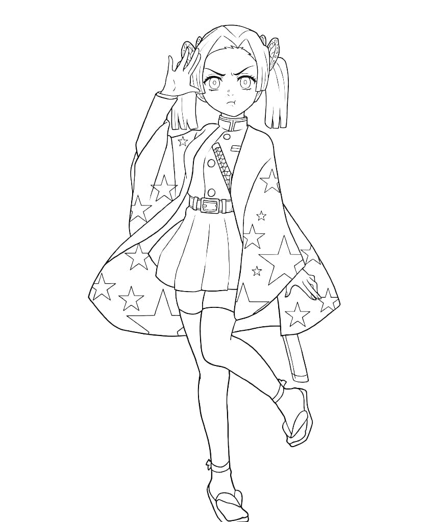 Coloriage Aoi est très mignonne