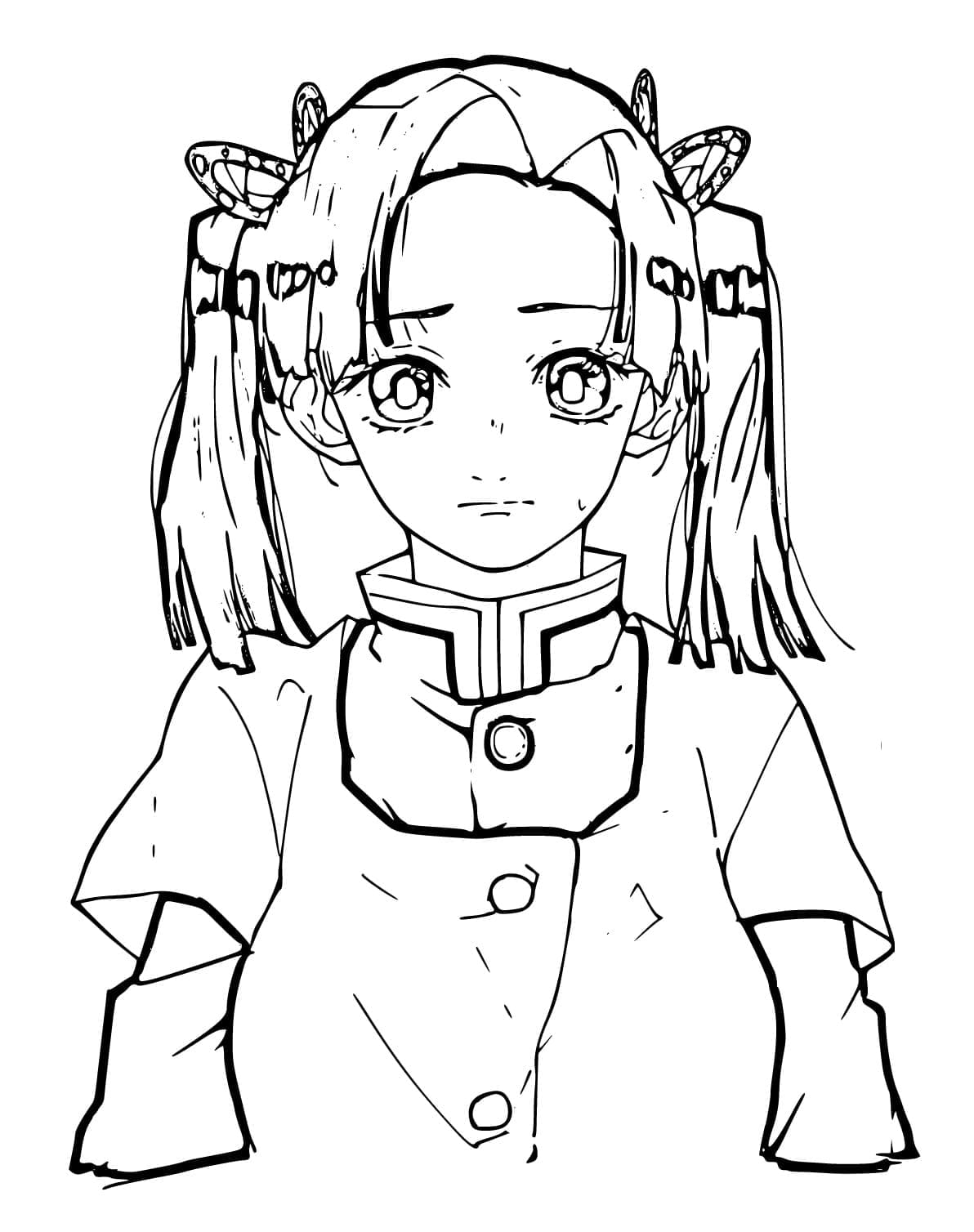 Coloriage Aoi Kanzaki dans Anime Demon Slayer
