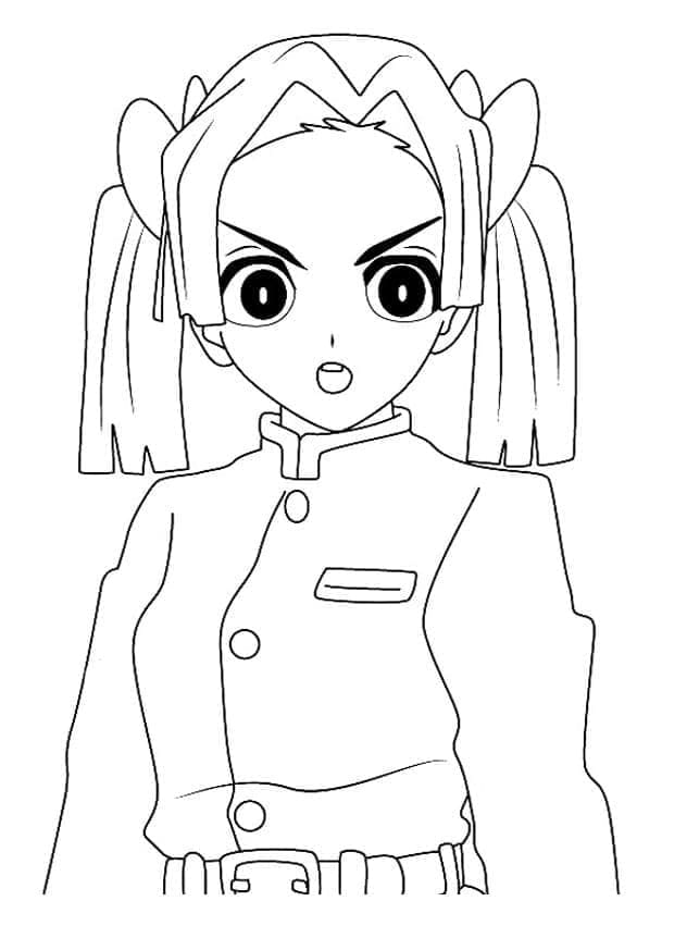Coloriage Aoi Kanzaki de Demon Slayer