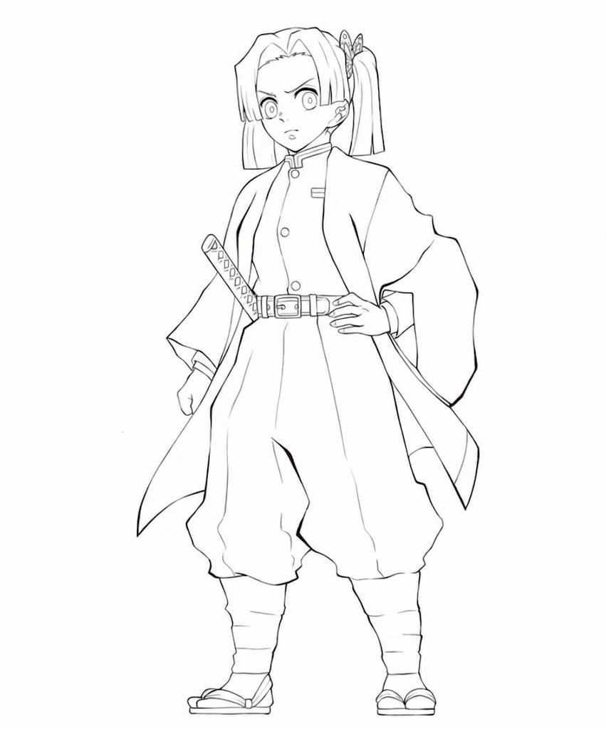 Coloriage Aoi Kanzaki debout