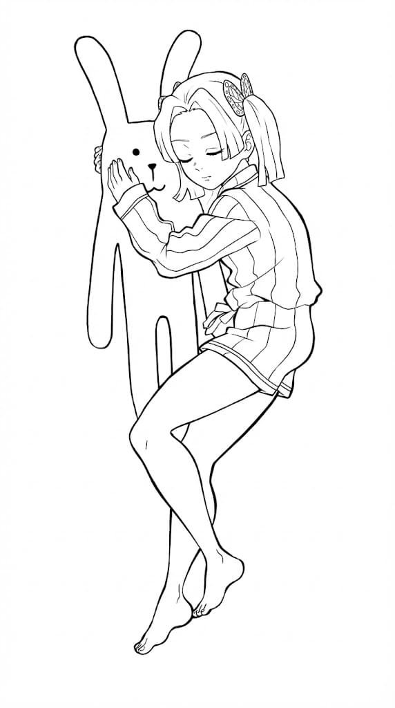 Coloriage Aoi Kanzaki dort