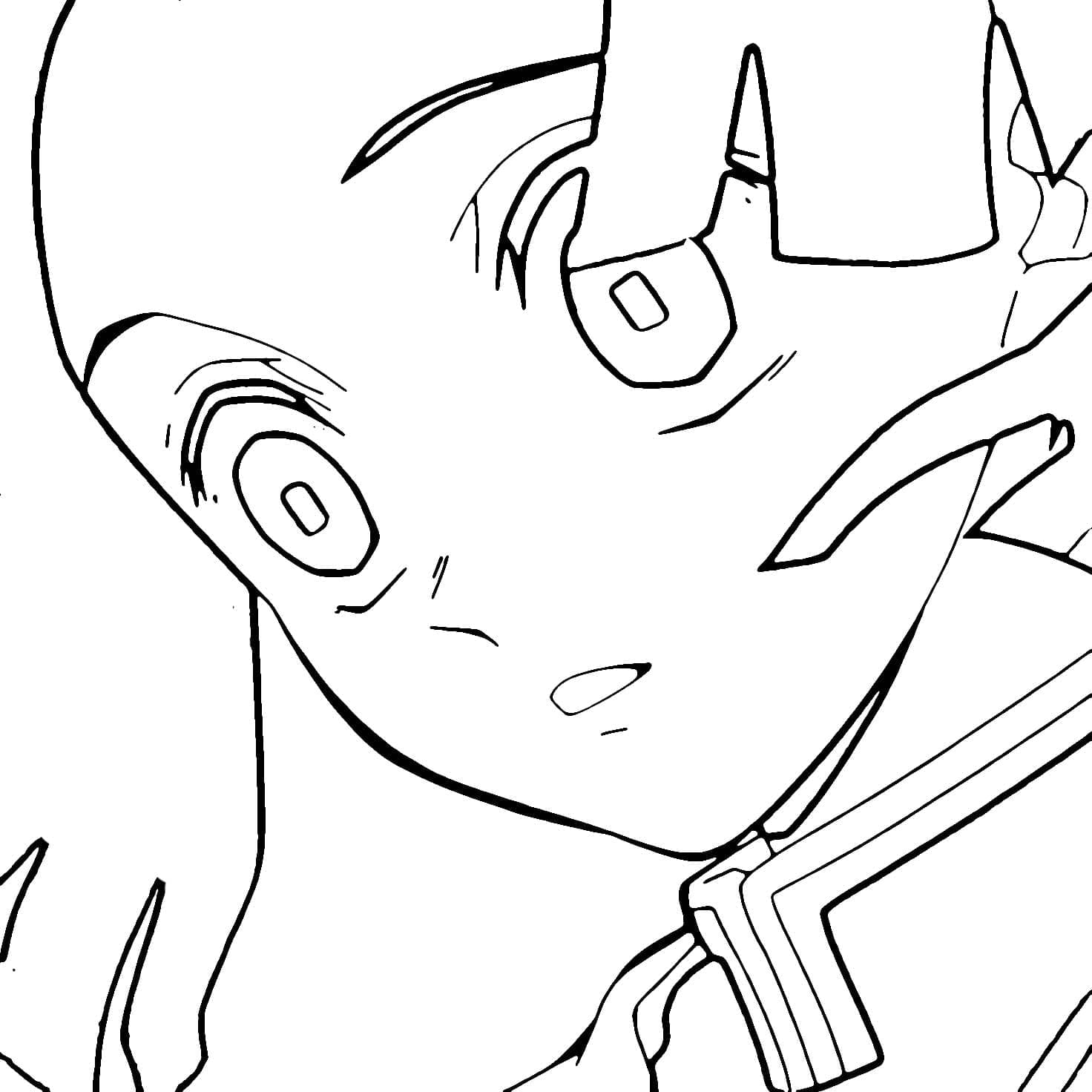 Coloriage Aoi Kanzaki est choqué