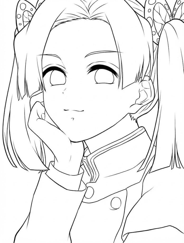 Coloriage Aoi Kanzaki pense