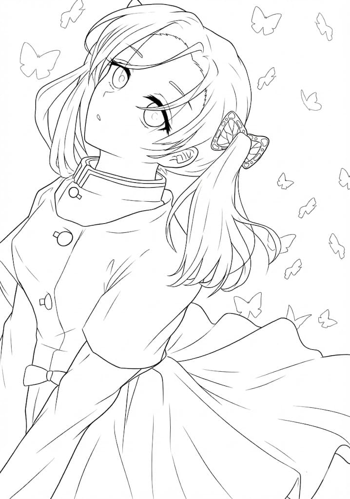 Coloriage Aoi Mignonne