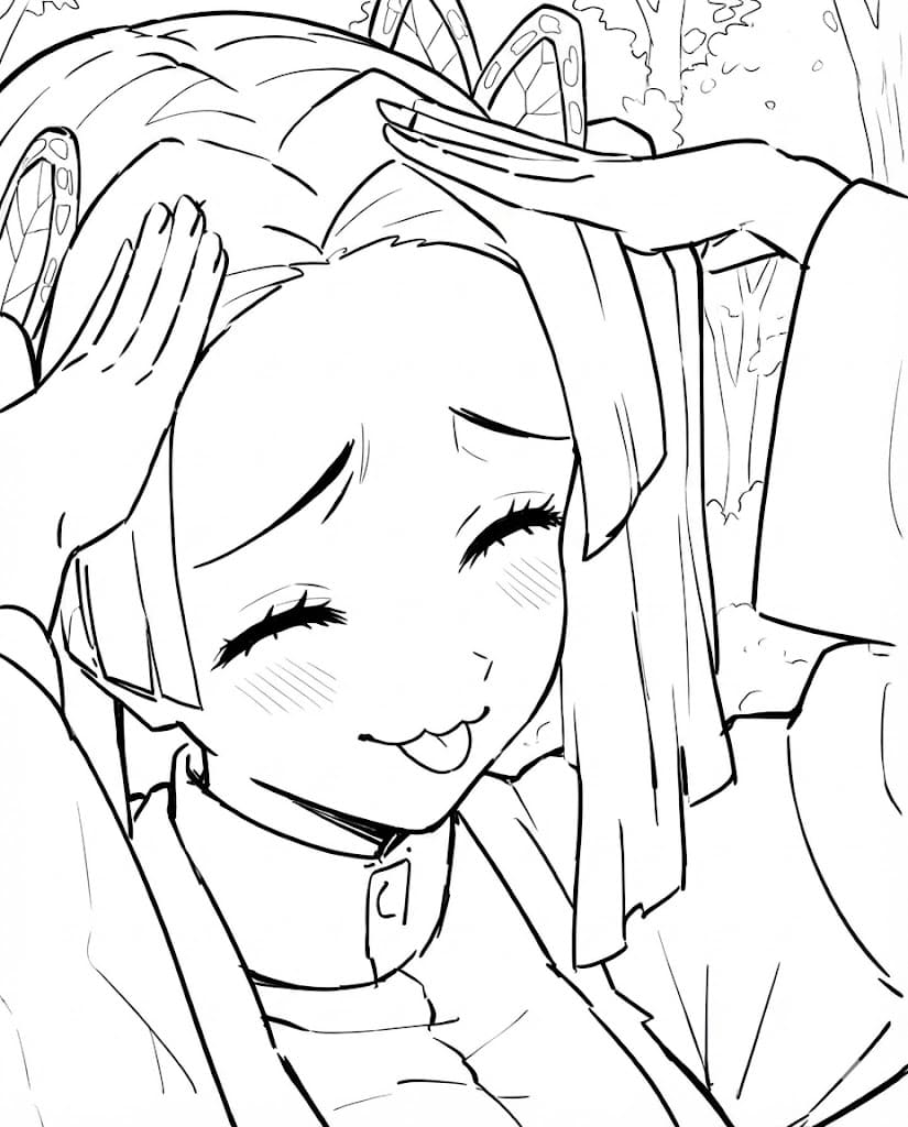 Coloriage Aoi sourit