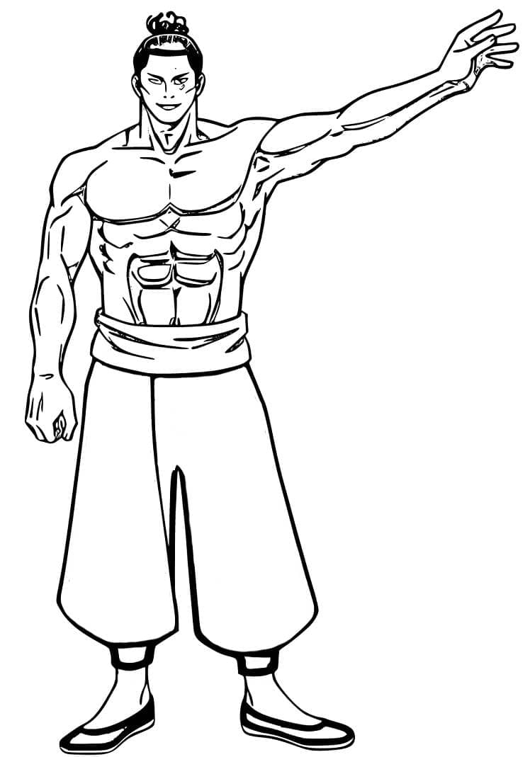 Coloriage Aoi Todo de Anime Jujutsu Kaisen