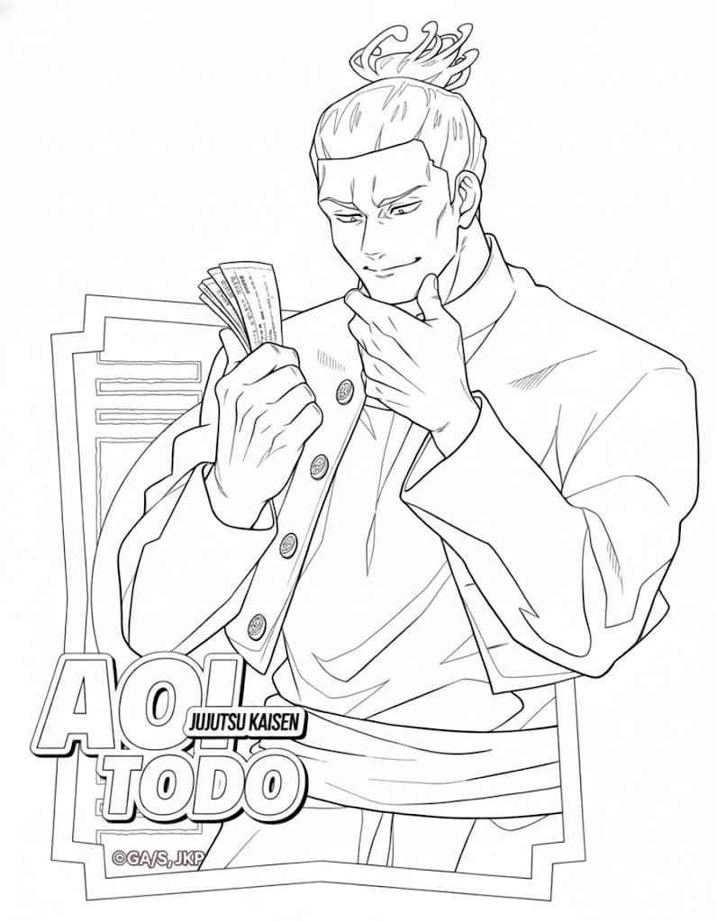 Coloriage Aoi Todo Debout