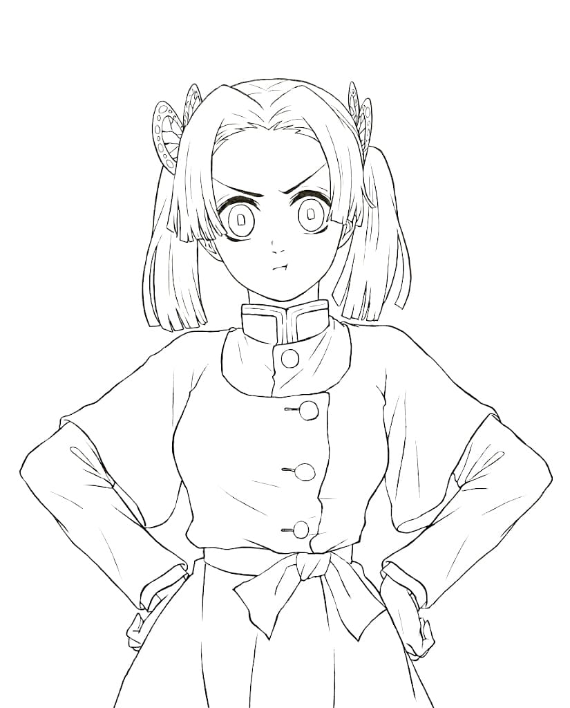 Coloriage Aoi très en colère