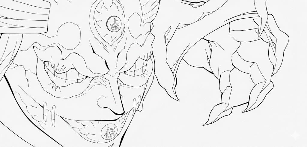 Coloriage Attaque de Gyokko