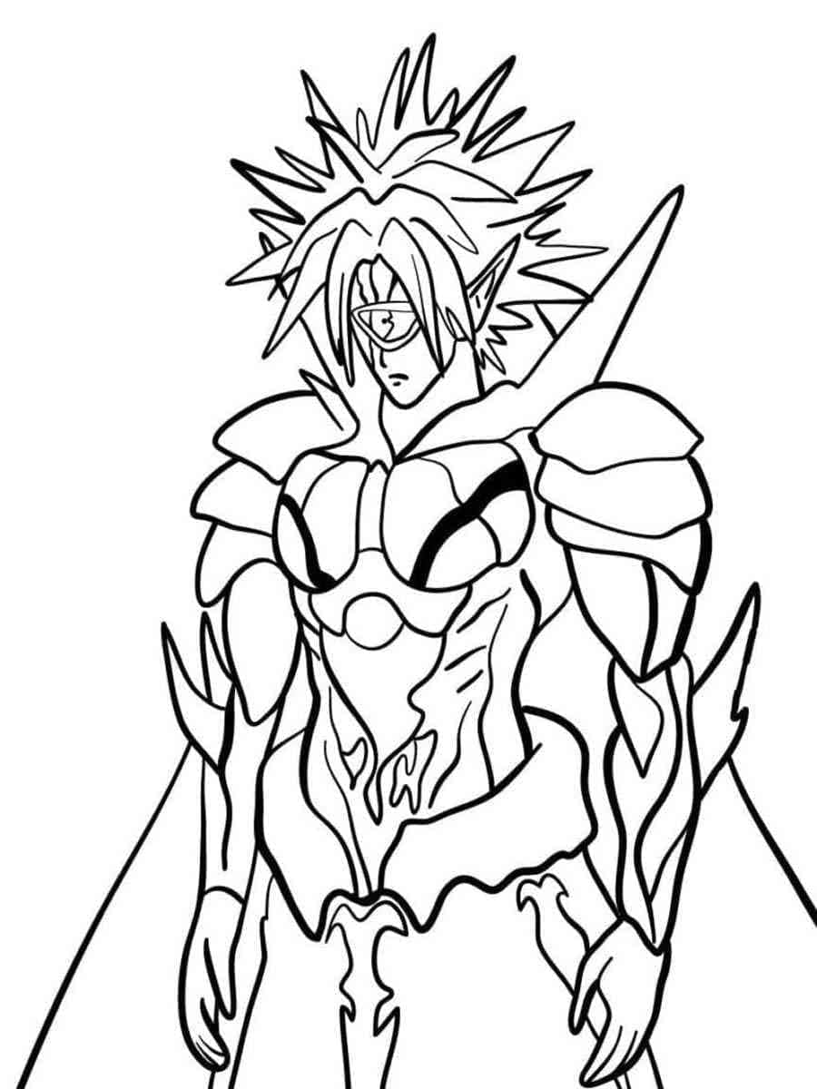 Coloriage Boros de Anime One-Punch Man