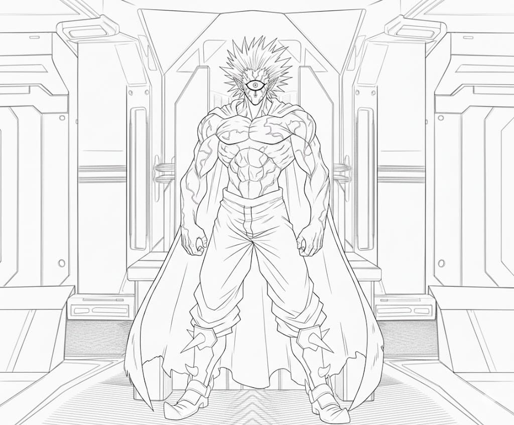 Coloriage Boros de One-Punch Man Anime