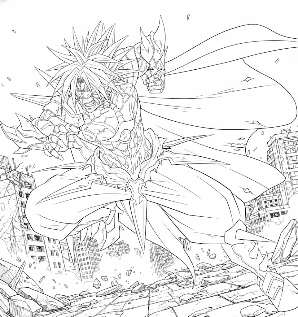 Coloriage Boros en ville
