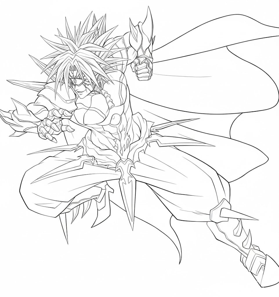 Coloriage Coup de poing de Boros