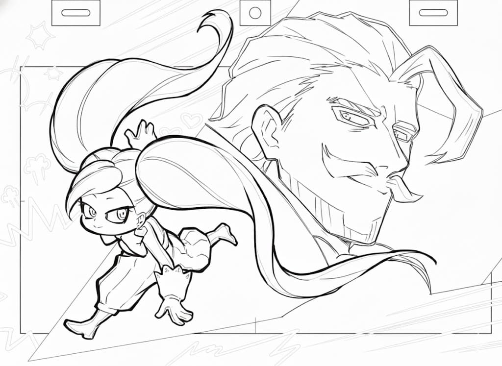 Coloriage Danjuro Tobita affiche