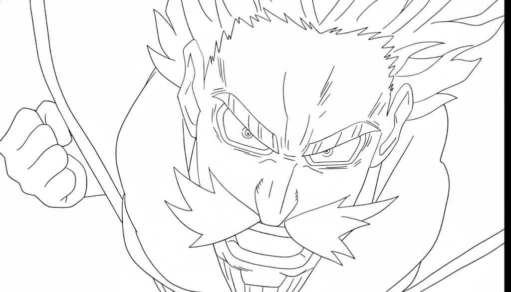 Coloriage Danjuro Tobita attaque