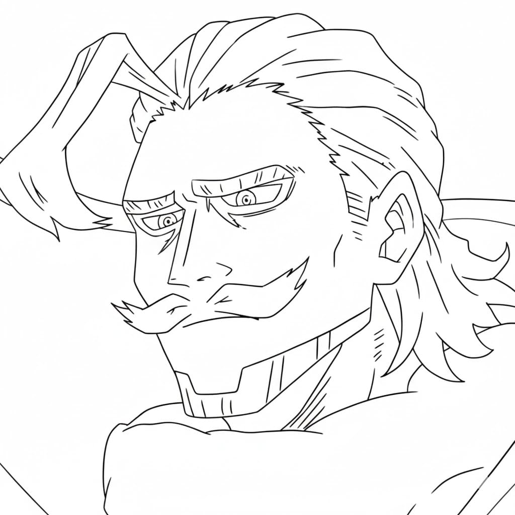 Coloriage Danjuro Tobita en colère