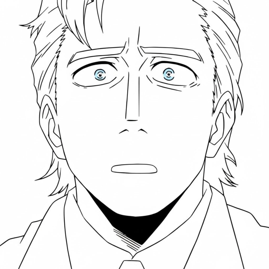 Coloriage Danjuro Tobita perplexe