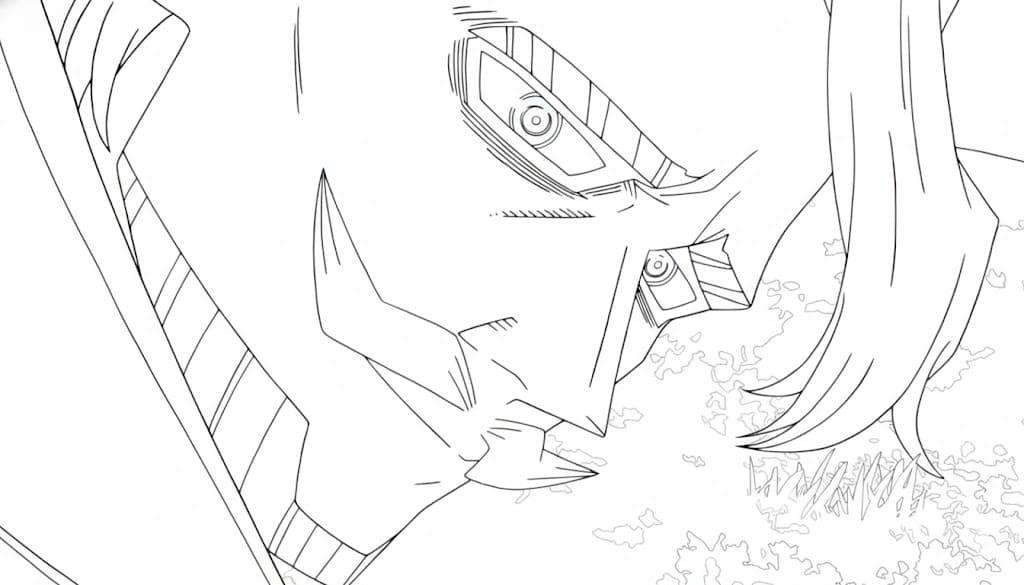 Coloriage Danjuro Tobita sourire