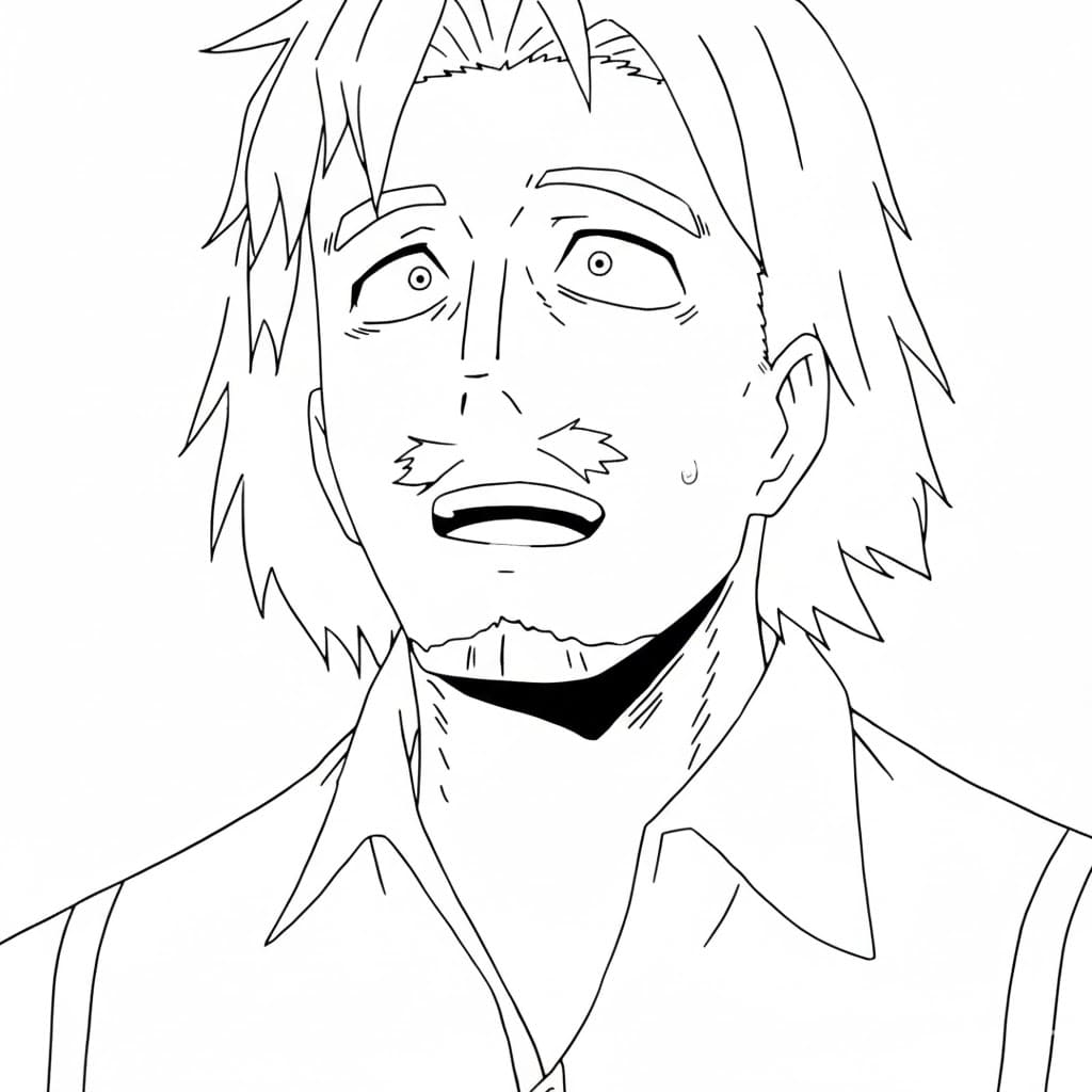 Coloriage Danjuro Tobita stupide