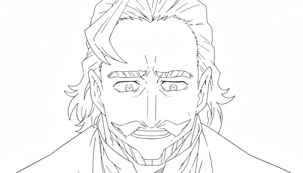 Coloriage Danjuro Tobita triste