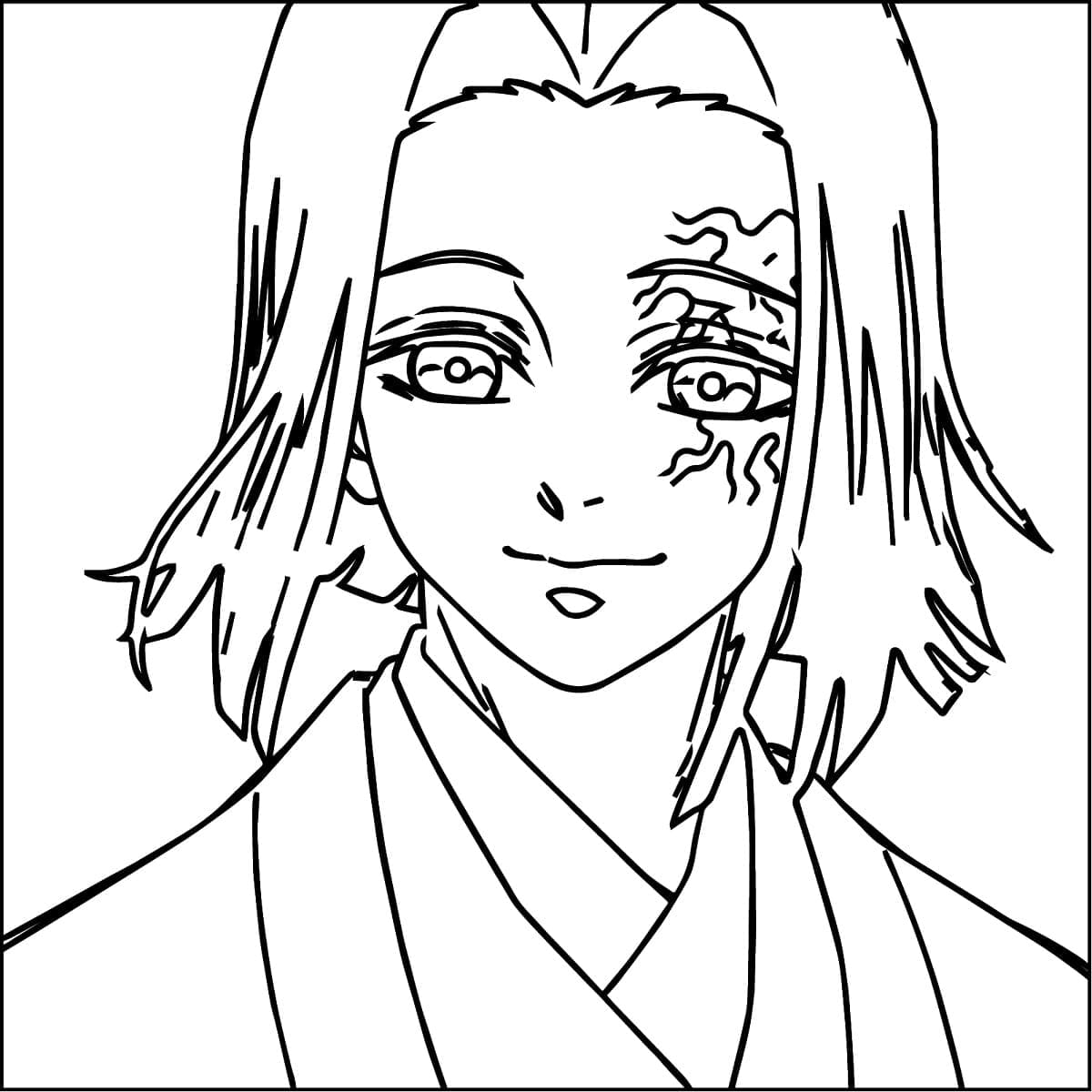 Coloriage Demon Slayer Kagaya Ubuyashiki